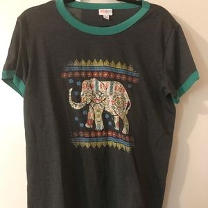 Lularoe Liv Elephant T-Shirt Large